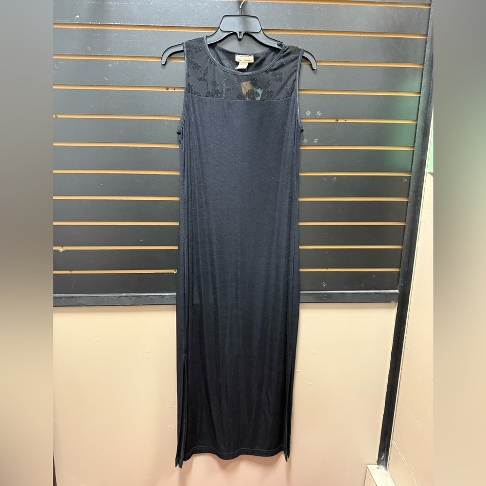 Susan Lawrence Black Maxi Dress NWT | Size M | Made in USA | Vintage